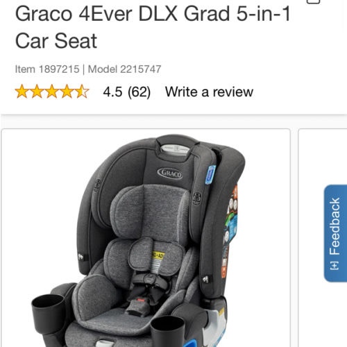 Graco 4Ever DLX Grad 5-in-1 Car Seat
 | Costco