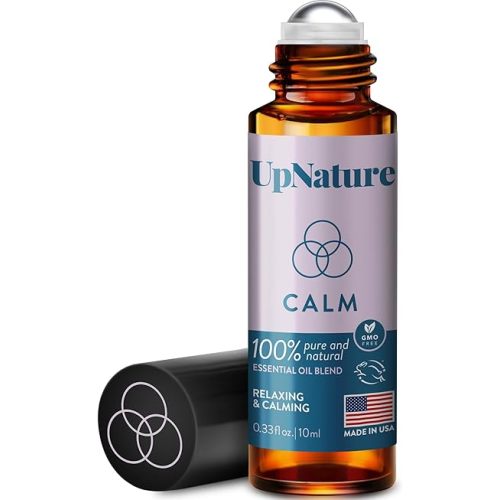 UpNature Calm Essential Oil Roll On - 100% Natural Stress Relief Aromatherapy - Relaxation Self Care Gifts for Women - Nurse Essentials