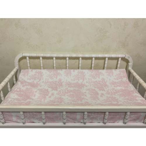 Changing Pad Cover - Pink Toile - Just Baby Designs