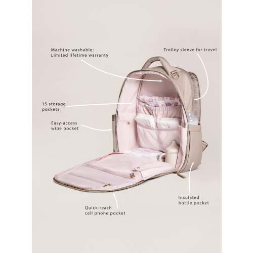 JuJuBe Signature Classic Diaper Backpack Large - Taupe