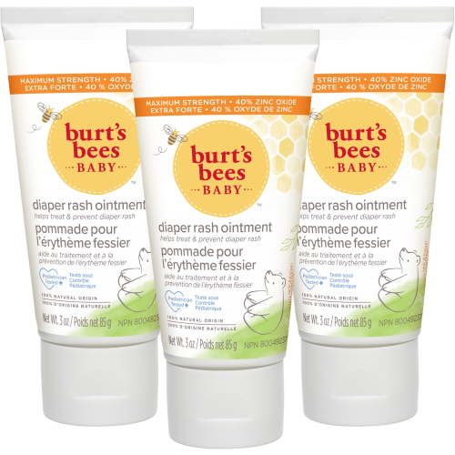 Burt's Bees Baby 100% Natural Origin Diaper Rash Ointment, 3 Ounce Tube, Pack of 3