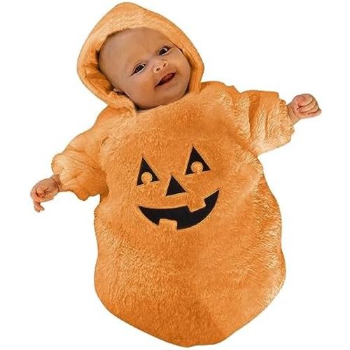 Infant Baby Girl Boy Halloween Outfits Long Sleeve Jumpsuit Ghost Romper One Piece Fall Winter Hoodie Bodysuit