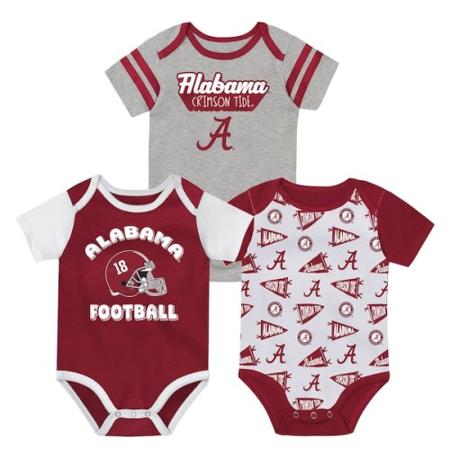 Alabama Crimson Tide Outerstuff Newborn Star Player Three-Piece Bodysuit Set - Crimson