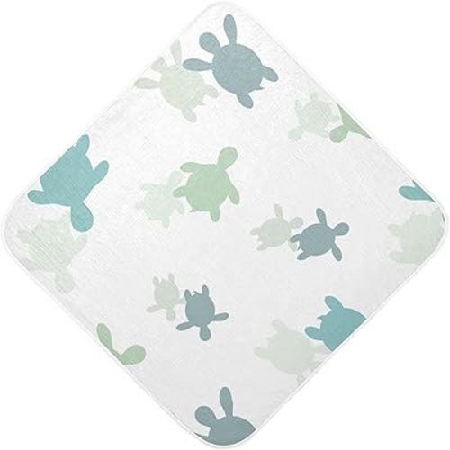 Turtle Baby Hooded Towel Soft Absorbent Large Baby Towel for Babies Infant Toddler and Kids,30x30in