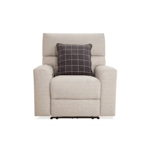 Modern Farmhouse Beige Power Recliner with Power Headrest