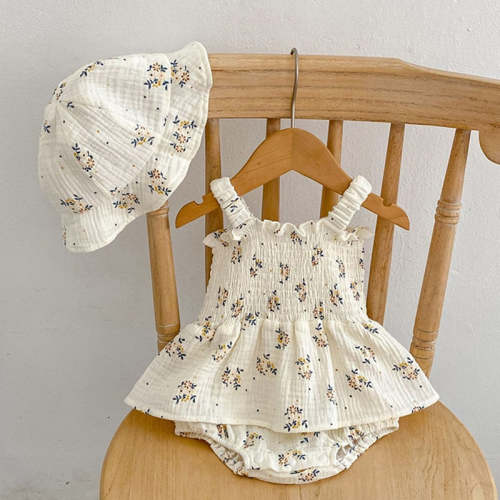 Holly Peplum Romper + Hat Set