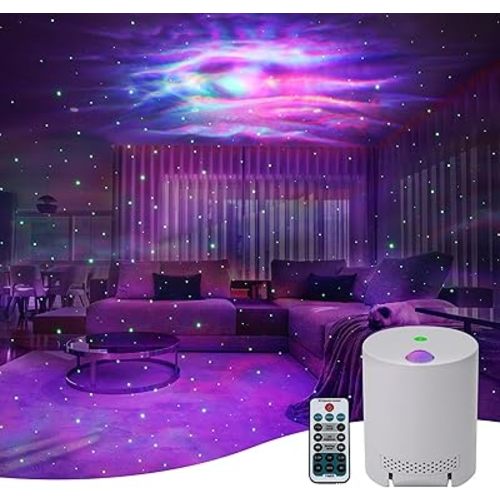 Star Projector, Galaxy Projector for Bedroom, Night Light Projector with Timer and Remote Control, Adjustable Speed and Brightness, for Aurora Projector for Bedroom, Living Room and Home Theater