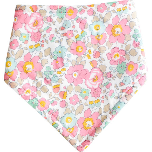 Liberty of London Baby Bandana Bib, Betsy Light Pink - My Little Shop UK | Maisonette