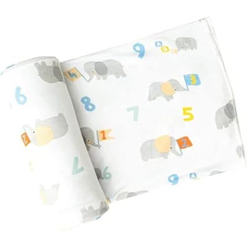 Angel Dear - Elephant with Numbers, Swaddle Blanket
