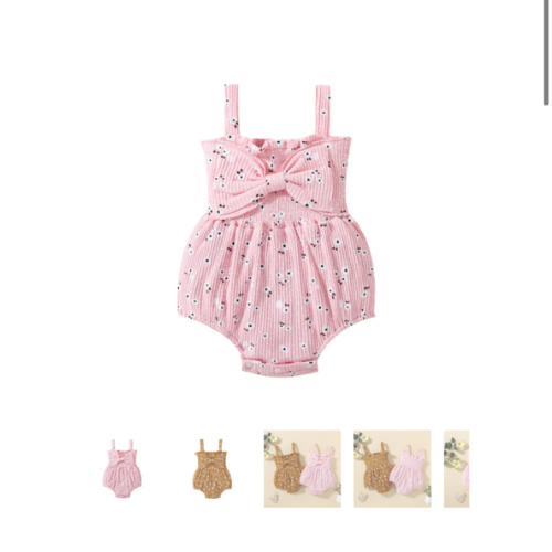 MAREILLE Floral Bowtie Romper - Hazel & Bo
