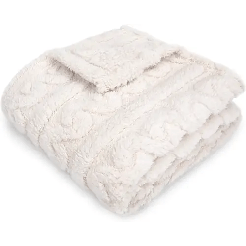 HOMRITAR Baby Blanket for Boys or Girls 3D Fluffy Fuzzy Blanket for Baby, Soft Warm Cozy Flannel Fleece Warm Blanket, Infant or Newborn Receiving Blanket (30x40inch, Cream)