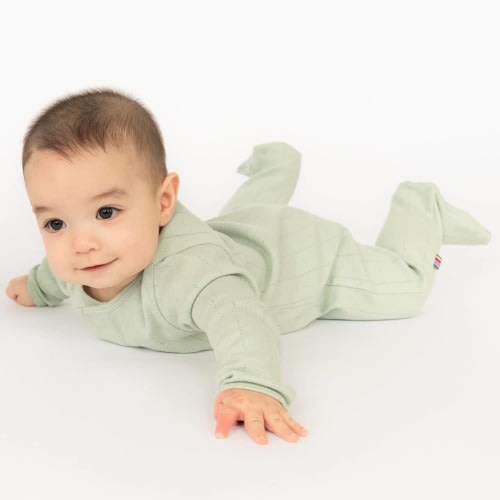love lines seagrass organic cotton pointelle magnetic parent favorite footie