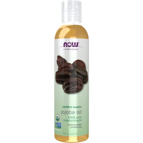 NOW Solutions, Organic Jojoba, Moisturizing Multi-Purpose Oil for Face, Hair and Body, 8-Ounce