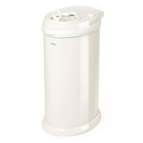 Ubbi Steel Diaper Pail, Odor Locking, No Special Bag Required, Award-Winning, Registry Must-Have, Ivory
