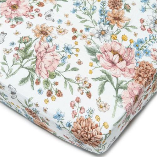 Muslin Fitted Crib Sheet - Secret Garden