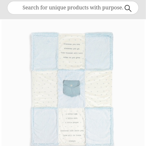 Pocket Prayer Blanket - Blue– Artisan, Handcrafted | DEMDACO