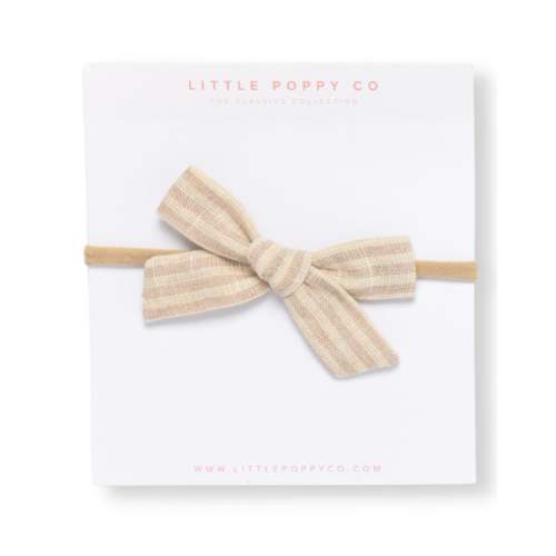 Flax Stripe Headband Bow