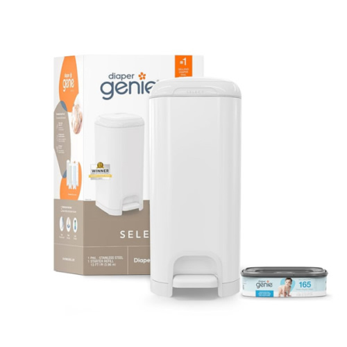 Diaper Genie Select Pail- Includes 1 Starter Square Refill