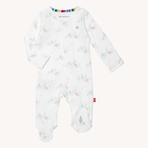 babe in the woods organic cotton magnetic parents favorite footie – Magnetic Me