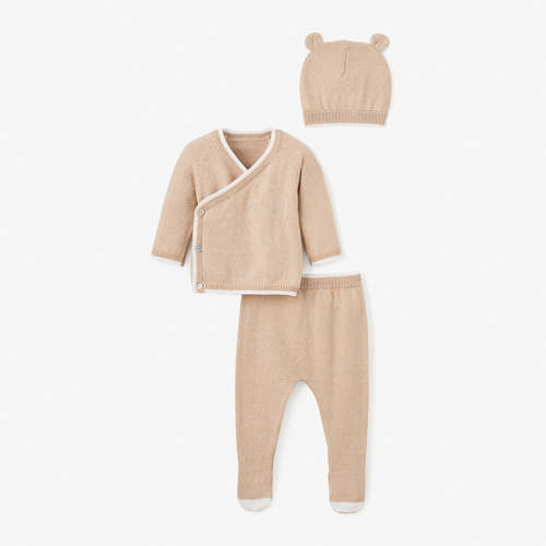 Camel Cashmere Baby Layette Set TAN / 3M
