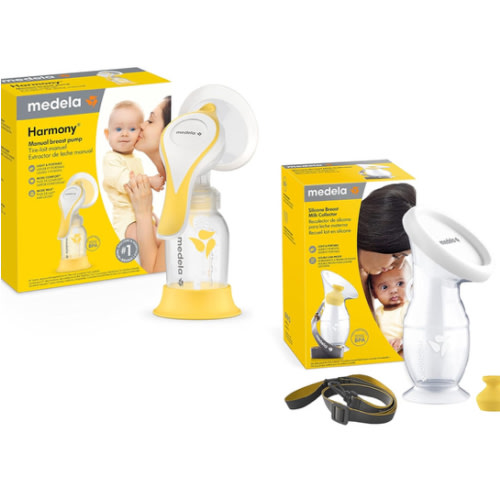 Medela Manual Breast Pump Set - Perfect Pair Bundle, Includes Harmony Manual Breast Pump & Silicone Breastmilk Collector