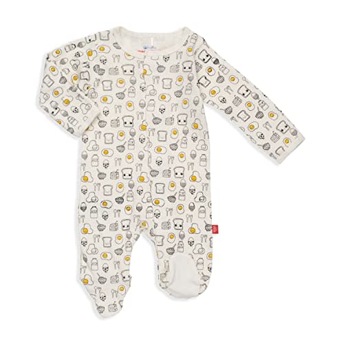 Magnetic Me Footie Pajamas - 100% Organic Cotton Baby Pajamas - Quick Magnetic Fastener Sleeper for Baby Boy and Girl