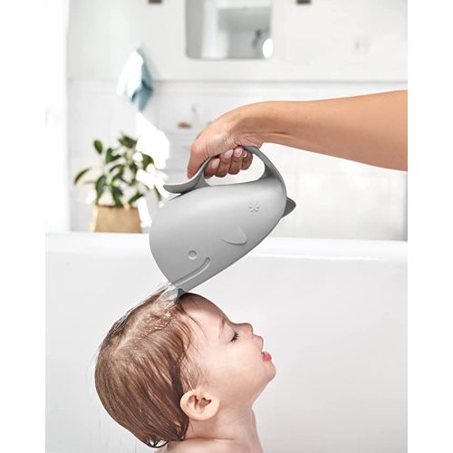 Skip Hop Baby Bath Rinse Cup, Moby Tear-free Waterfall Rinser, Grey - Bath Rinser Grey