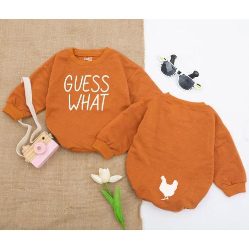 Guess What Chicken Butt Baby Romper, Funny Baby Bodysuit, Baby - TikTok Shop
