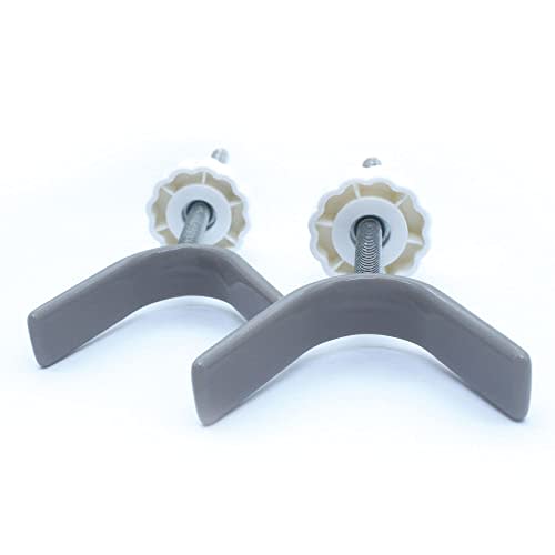 Baby Gate Banister Adapter Y-Spindle Rods - M8(8mm) for Pressure Mounted Baby and Pet Safety Stair Gates with Extra Long Wall Mounting Screws Rod & Bolts (Y-Grey-2 Pack)