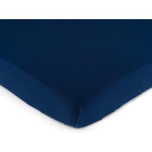 SheetWorld Fitted Baby Bassinet Sheet fits Chicco LullaGo Portable Bassinet 15 x 28, 100% Cotton Jersey, Hypoallergenic, Butter Soft, Solid Navy, Made in USA
