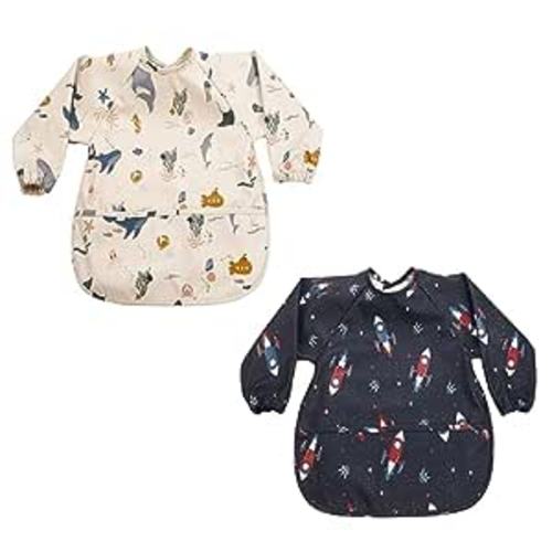 Amazon.com: weather trend Bibs for Toddlers,Set of 2,Adjustable Baby Bibs for Boy Eating with Crumb Catcher : Baby