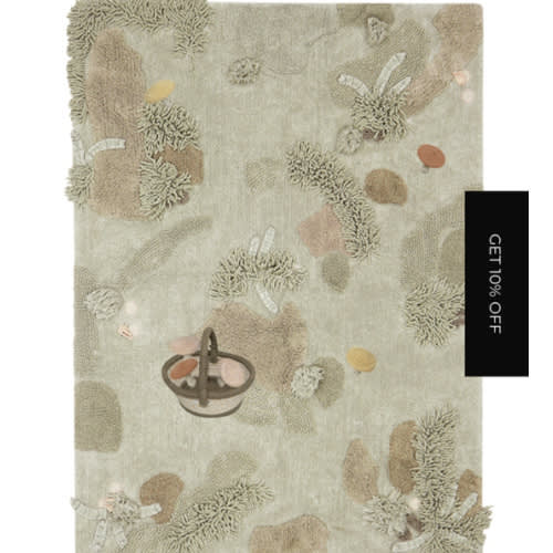 WASHABLE PLAY RUG MUSHROOM FOREST