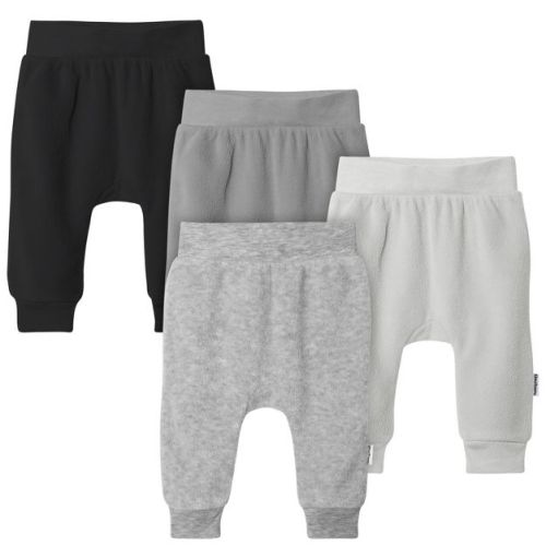 Gerber Baby Boys' And Girls' Fleece Pants, 4-pack, Grey, 12 Months