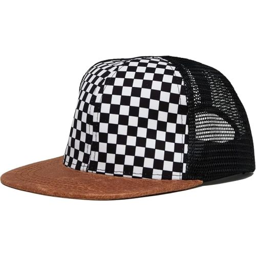 Funky Junque Kids Trucker Hat - Toddler Boys & Girls Flat Brim Baseball Cap, Youth Mesh Sun Beach Hat