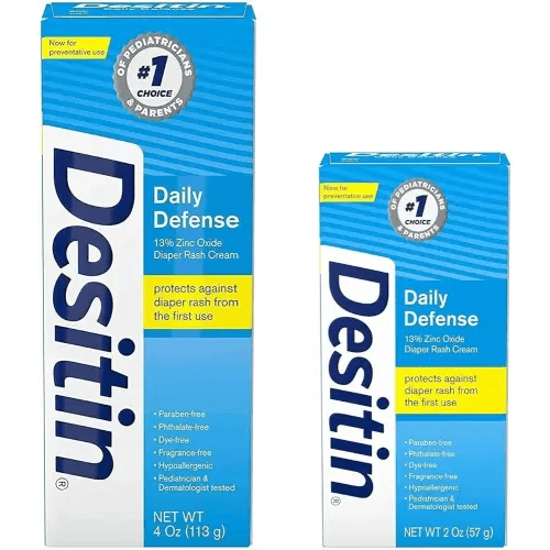 Desitin Daily Defense Diaper Rash Cream with Zinc Oxide 4 oz and 2 oz Bundle Pack