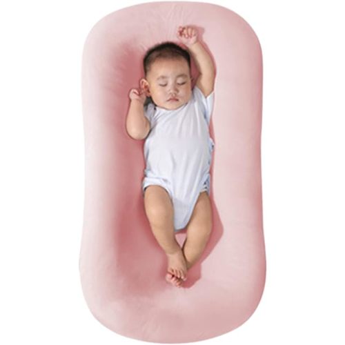 Baby Lounger Cover for Newborn,Baby Nest Cover Sleeping for Baby in Bed,Newborn Lounger Cover for Boys & Girls 0-12 Months,Pink
