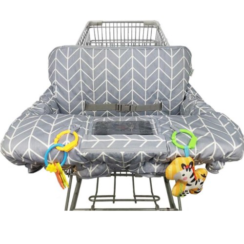 Shopping Cart Cover for Baby ICOPUCA Cotton High Chair Cover, Reversible, Machine Washable for Infant, Toddler, Boy or Girl (Grey Arrow Print)