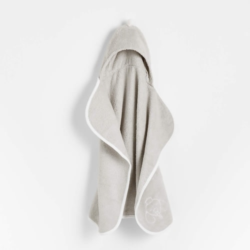 Nachi Organic Grey Hooded Baby Towel