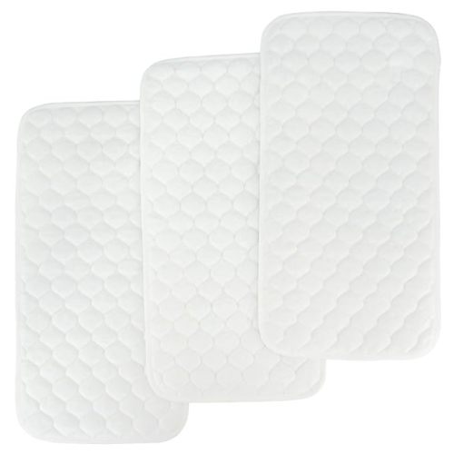 BlueSnail Quilted Waterproof Changing Pad Liners, 3 Count (Snow White)