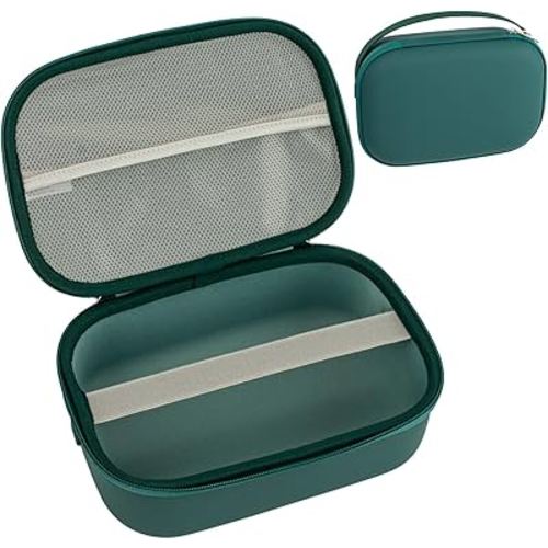 Breast Pump Carrying Case Compatible with Willow,Momcozy,Elvie Wearable Breast Pumps,Hard Shell Breast Pump Bag with Wrist Strap,Hands-Free Pump Carrying Case and Storage for Travel(Holds 2 Pumps)