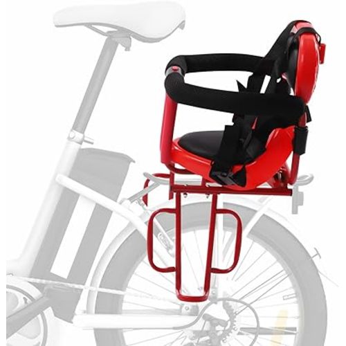 Child Bike Seat - Front Mount Detachable Front Mounted Child Bicycle Seats for Children 2~5 Years, Compatible with Mountain Bikes(Black)