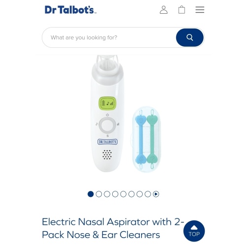 Electric Nasal Aspirator with 2-Pack Nose & Ear Cleaners