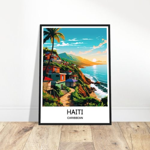 Haiti Travel Print Haiti Poster Caribbean Art Print Caribbean Lover Gift Wall Hanging Home Office Decor Haiti Island Illustration - Etsy