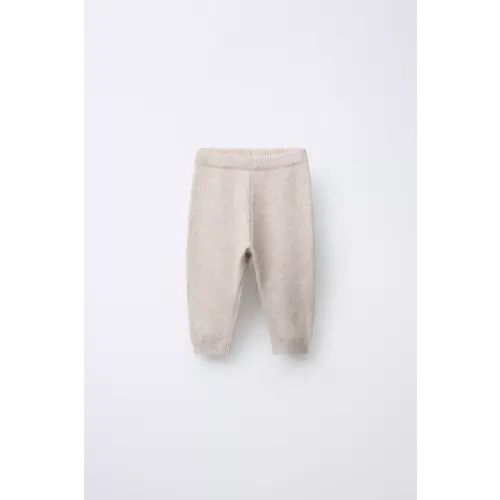 KNIT HEDGEHOG LABEL POCKET LEGGINGS - Light beige | ZARA United States
