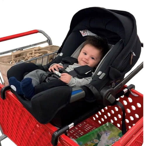 Totes Babies - Car Seat Carrier for Shopping Carts, Allows Babies, Newborns, Infants and Toddlers to Stay Snug or Sleeping in Car Seat While Parents Shop, As Seen on Shark Tank