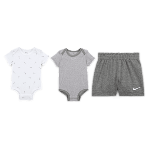 Nike Essentials Baby (0-9M) 3-Piece Striped Swooshfetti Set