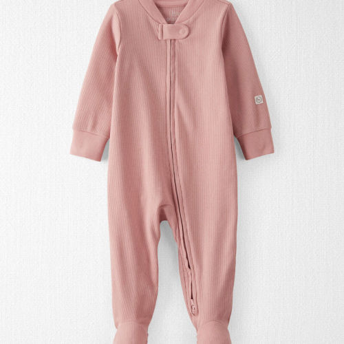 Dusty Rose Baby Organic Cotton Sleeper Pyjamas in Pink | Carter’s Oshkosh Canada