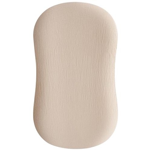 Konssy Muslin Baby Lounger Cover, 100% Cotton Newborn Lounger Cover, Soft and Breathable Removable Slipcover Infant Lounger Cover for Boy, Girl(Summer Wheat)