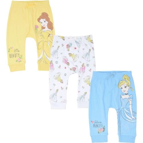 Disney Princess Belle Aurora Cinderella Infant Baby Girls 3 Pack Pants 18 Months