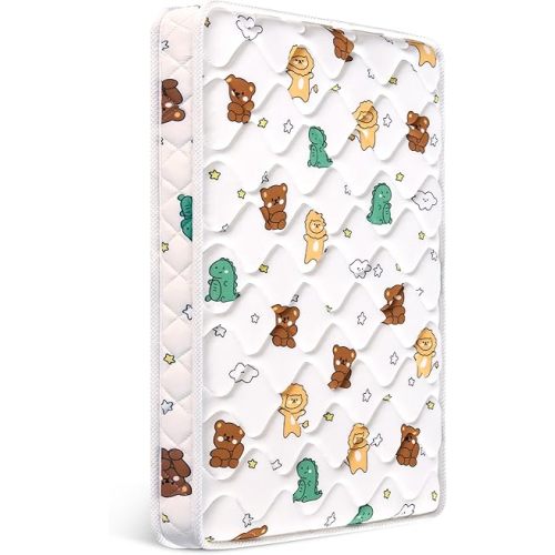 Mini Crib Mattress 38" x 24" x 4"- Firm Support and Comfort Premium Foam,Noiseless and Odorless,Hypoallergenic Mini Crib Mattress,Fits Mini and Portable Cribs,Dual Sided with Soft Breathable Fabric